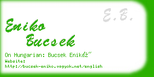 eniko bucsek business card
